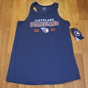 Genuine Merchandise Cleveland Guardians Womans Navy Tank Top